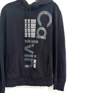 Calvin Klein Size M Black Graphic Hoodie